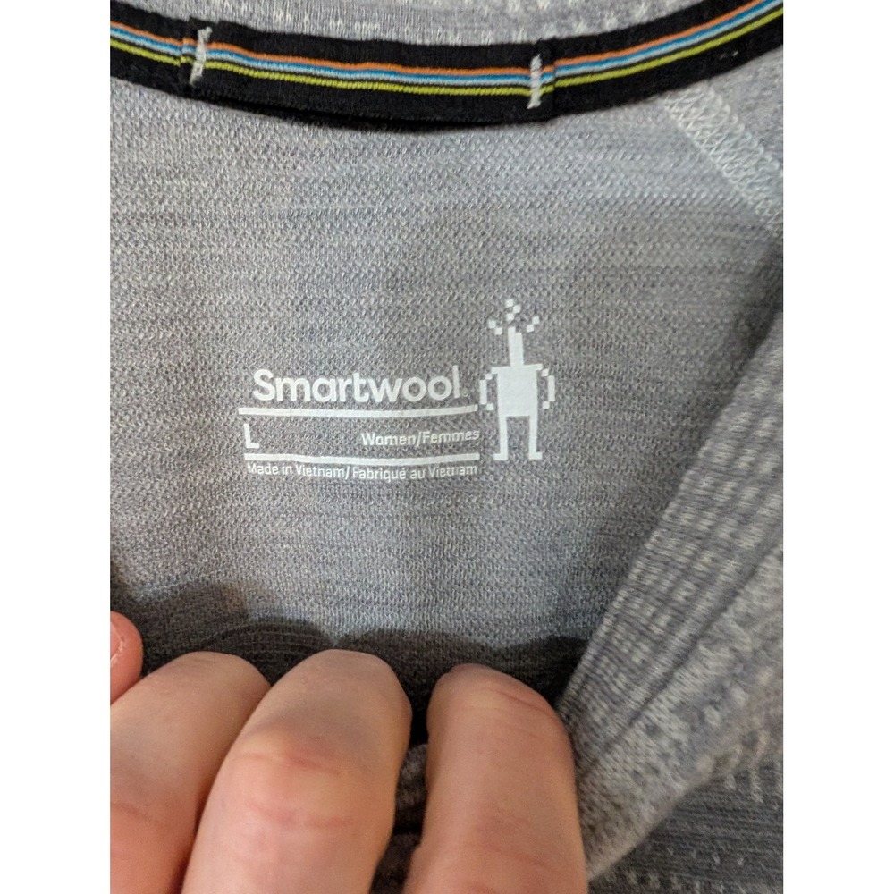 Smartwool Classic Thermal Merino Wool Base Layer Top Grey large gorpcore outdoor - Picture 4 of 7